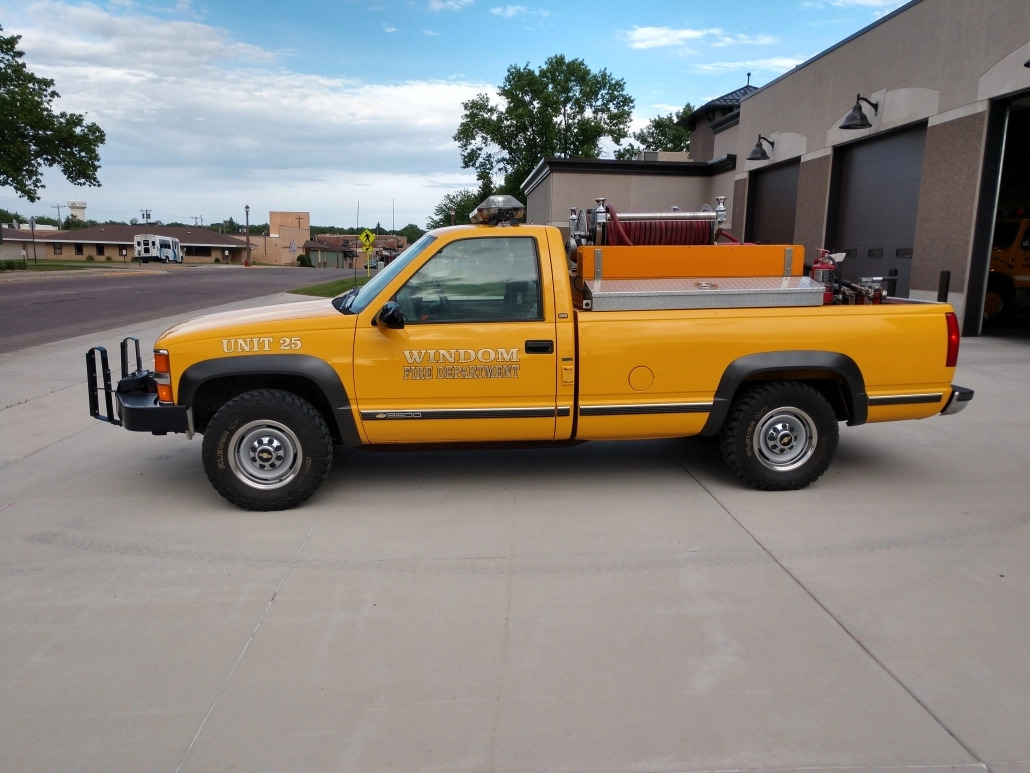 Unit 25-1997 4 Wheel Drive Chevy Pick Up, This is our quick response grass rig. Carries 350 Gallons of Water and 2 attack lines.